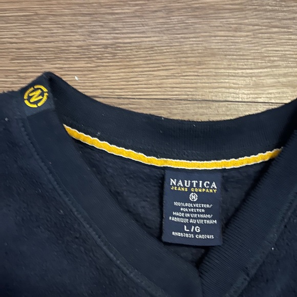 🔥Vintage 90’s Nautical Jeans Fleece Sweater Size L🔥 - Picture 4 of 4